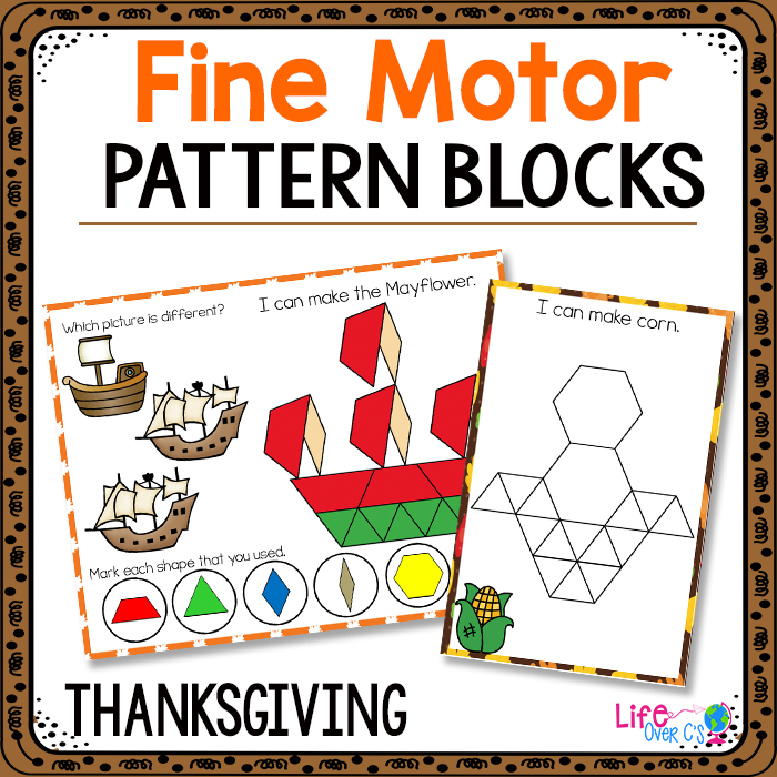 Fine Motor Mats for Thanksgiving | Pattern Blocks – lifeovercs fine-motor-mats-for-thanksgiving-pattern-blocks-lifeovercs