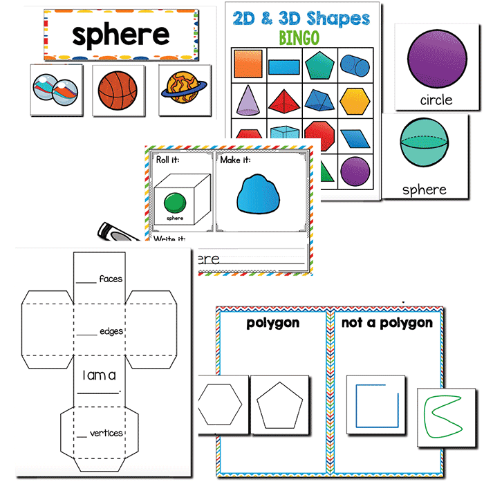 2D and 3D Shapes | 1st Grade Math Centers
