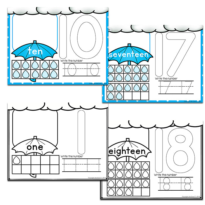 Spring Counting Mats for 1-20