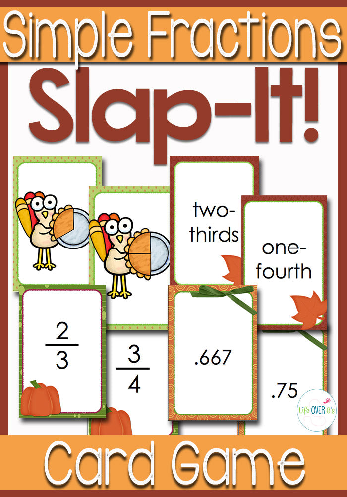 This simple fraction card game is a fun way to learn about equivalent fractions. The kids will love the pumpkin pie theme!
