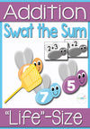 Kids will have so much fun playing Swat the Sum at they use a fly swatter to hit the sums of their addition facts! There is even a "Bug Off" repellent "jar".