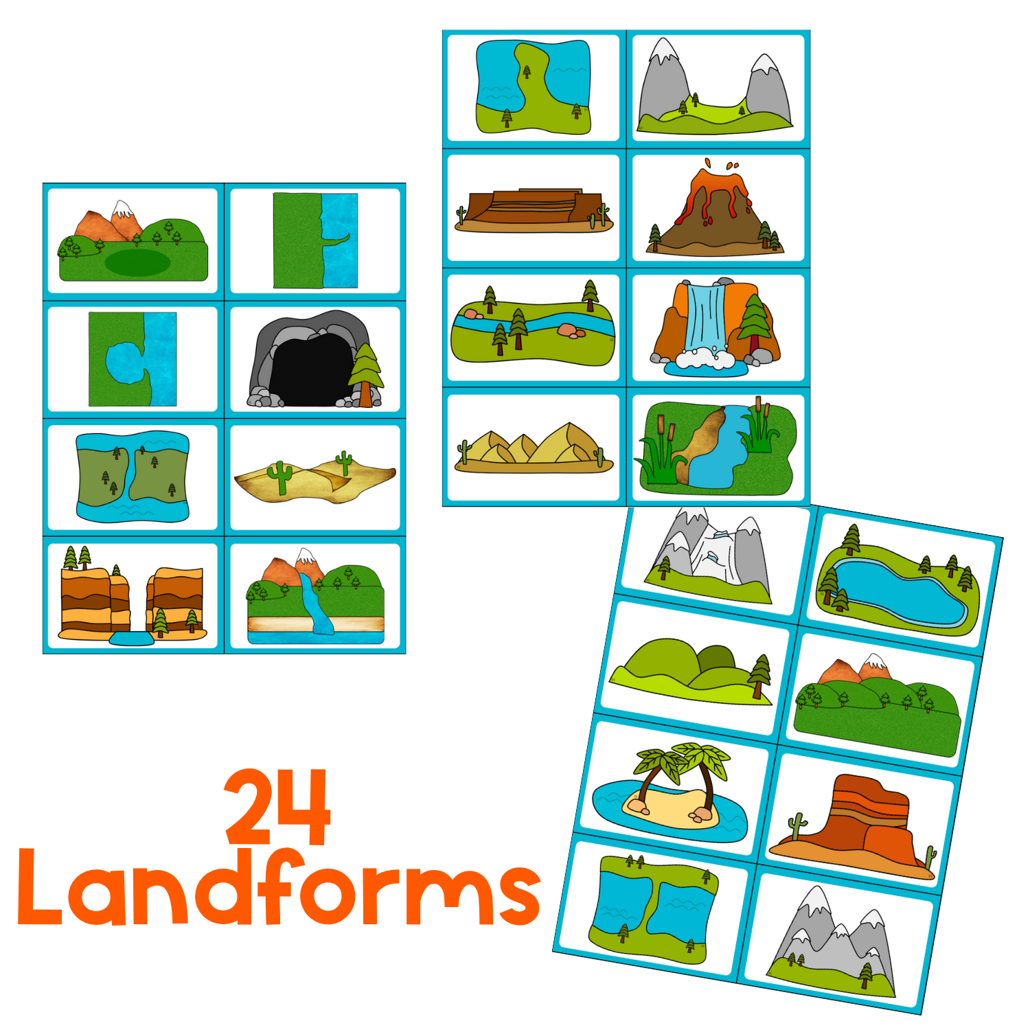 Landform Vocabulary Slap It! Card Game