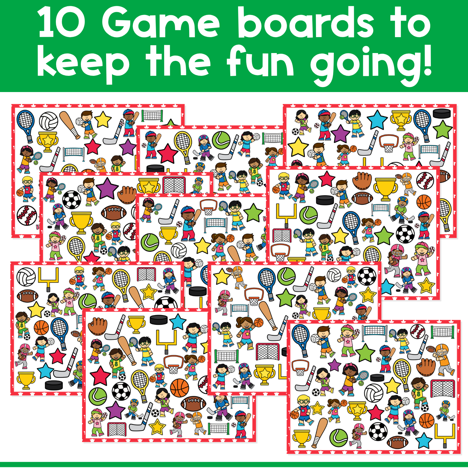 Sports Theme I Spy 'Flip' Board Game