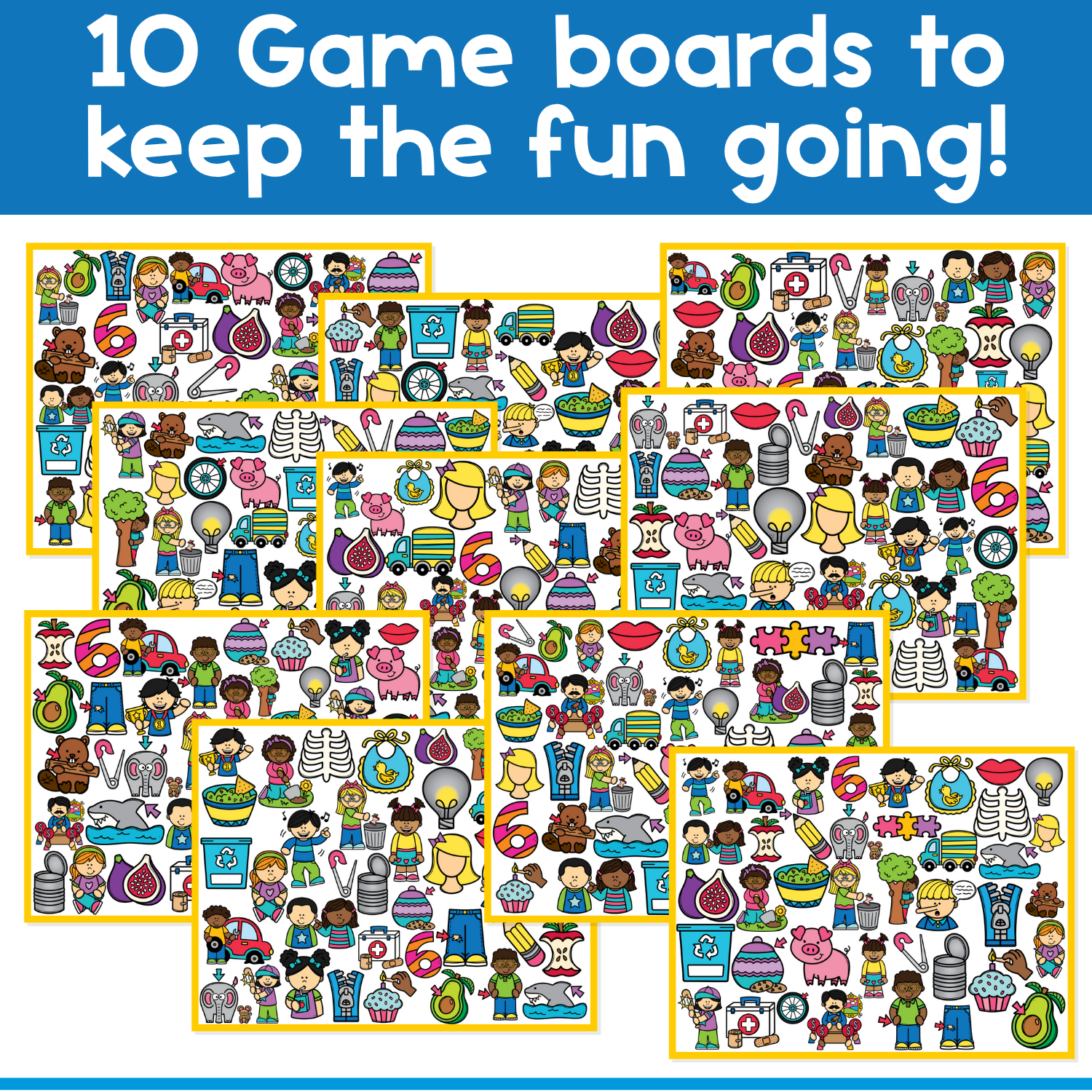 CVC Words I Spy 'Flip' Board Game | Medial Vowel /i/