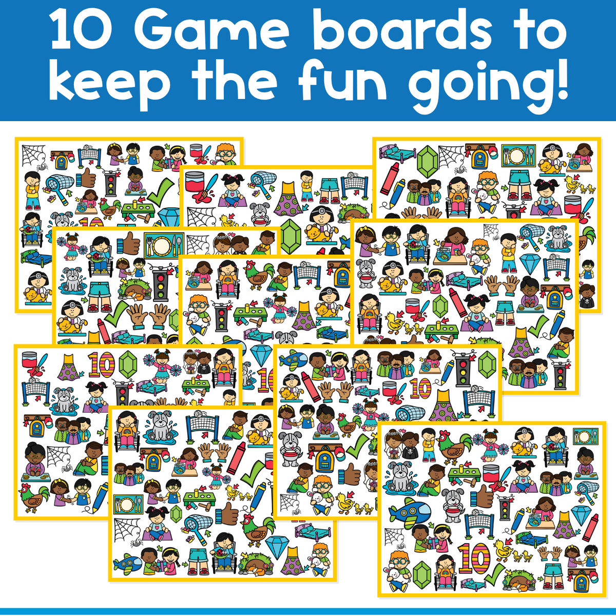 CVC Words I Spy 'Flip' Board Game | Medial Vowel /e/