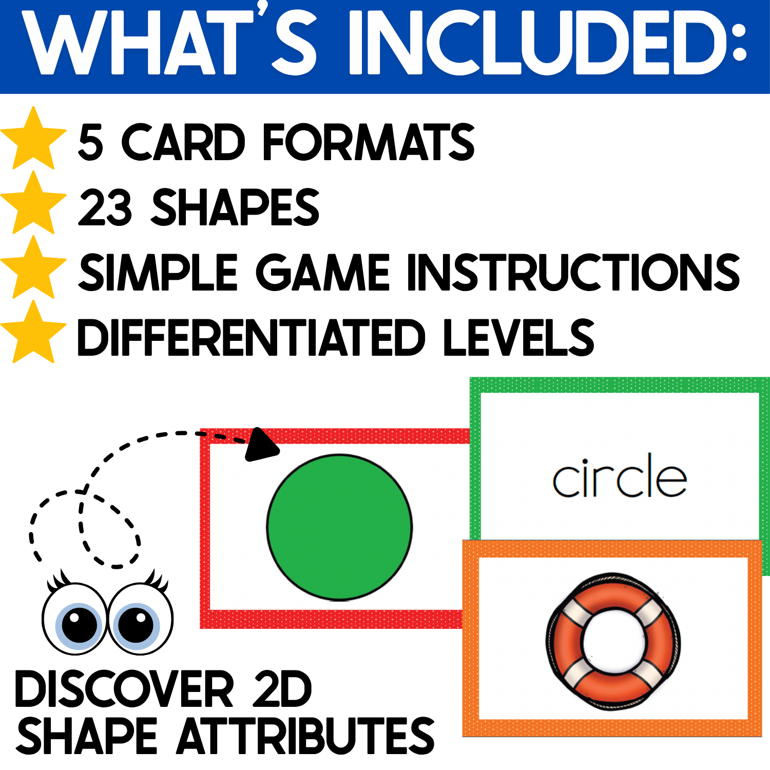 2D Shape "Slap-It!" Card Game Math Center