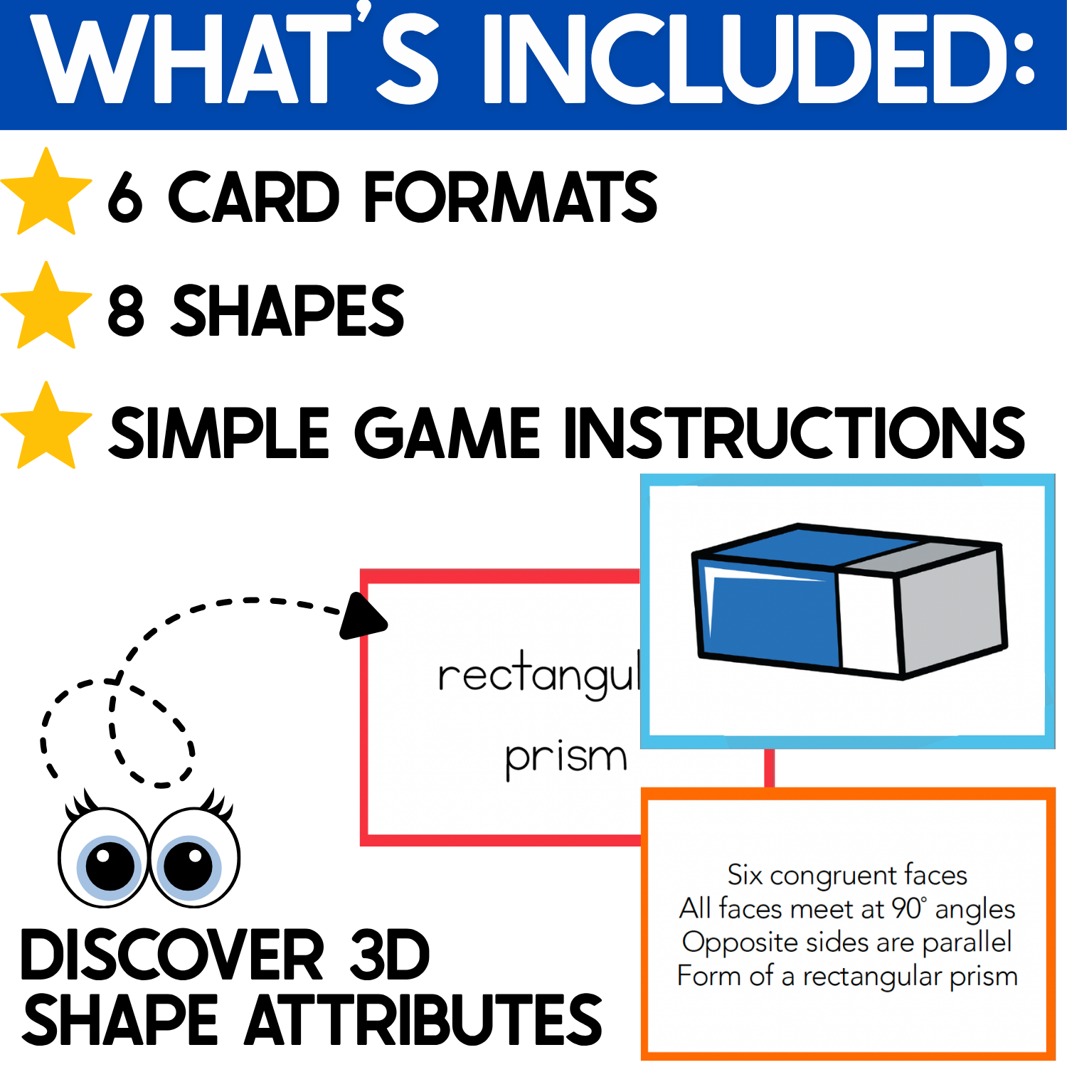 3D Solid Shapes Slap It Card Game