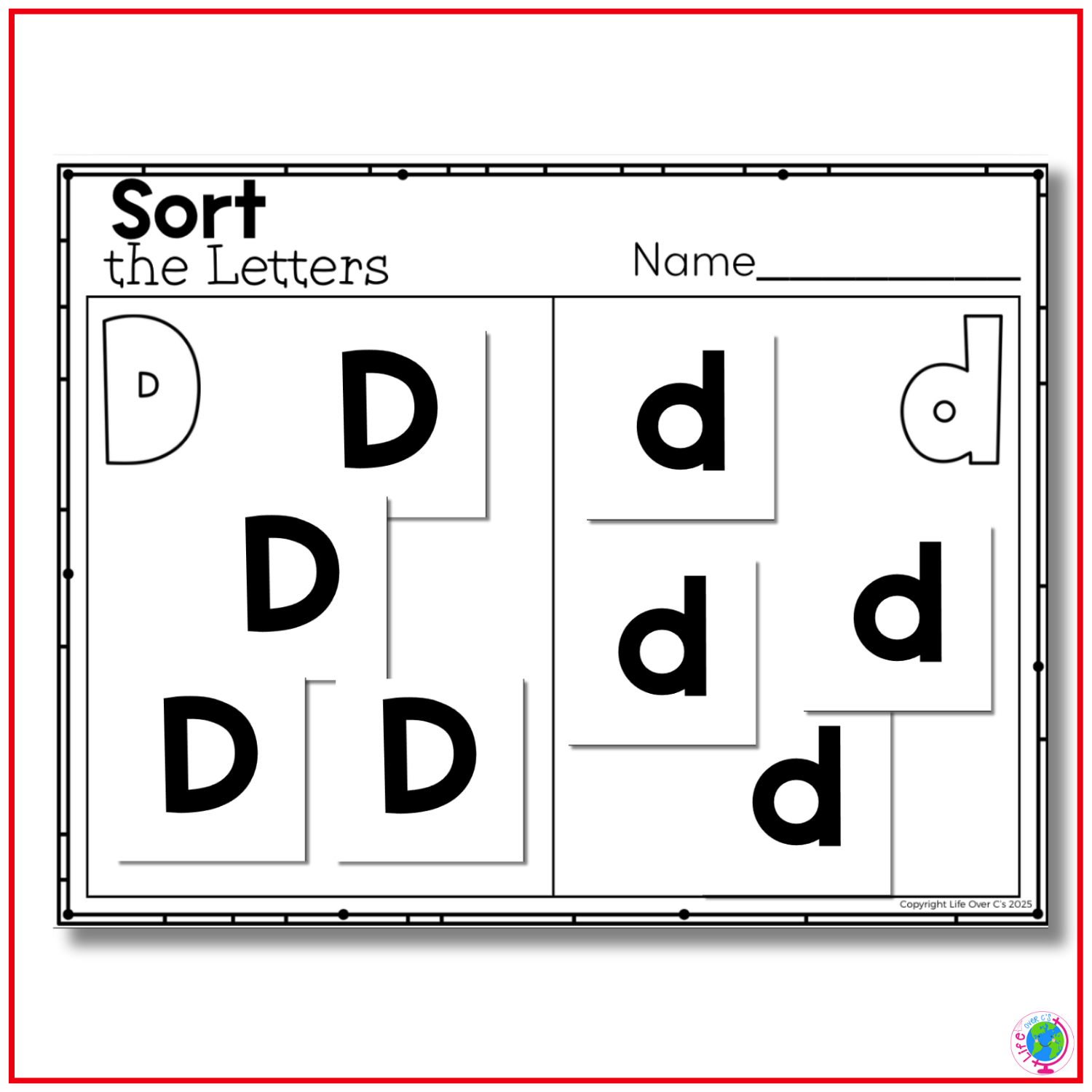 Alphabet Uppercase/Lowercase Letter sorts