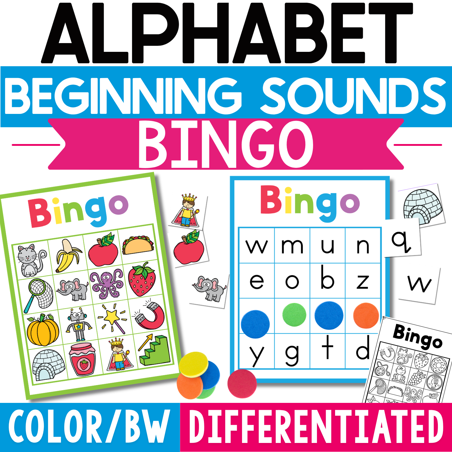 Beginning Sounds Activity Pack for Phonemic Awareness: BUNDLE