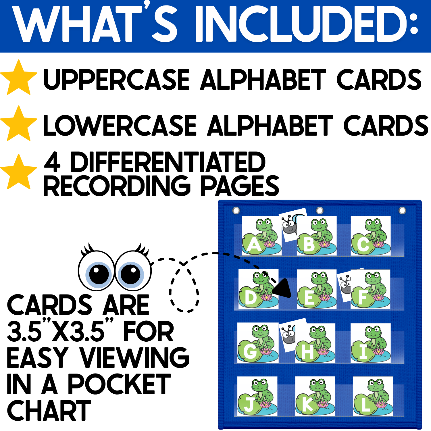 Alphabet Hide & Seek Pocket Chart Game | Frog | Letter Recognition