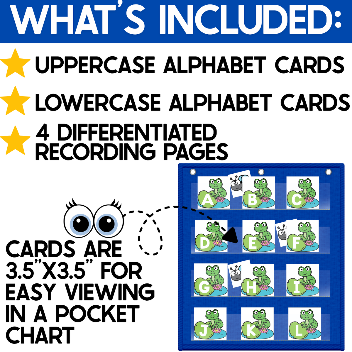 Alphabet Hide & Seek Pocket Chart Game | Frog | Letter Recognition