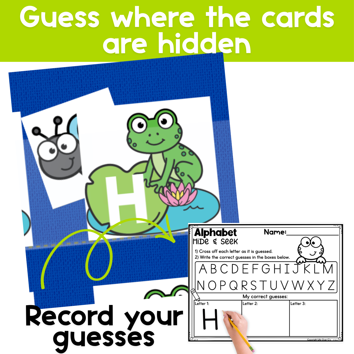 Alphabet Hide & Seek Pocket Chart Game | Frog | Letter Recognition ...
