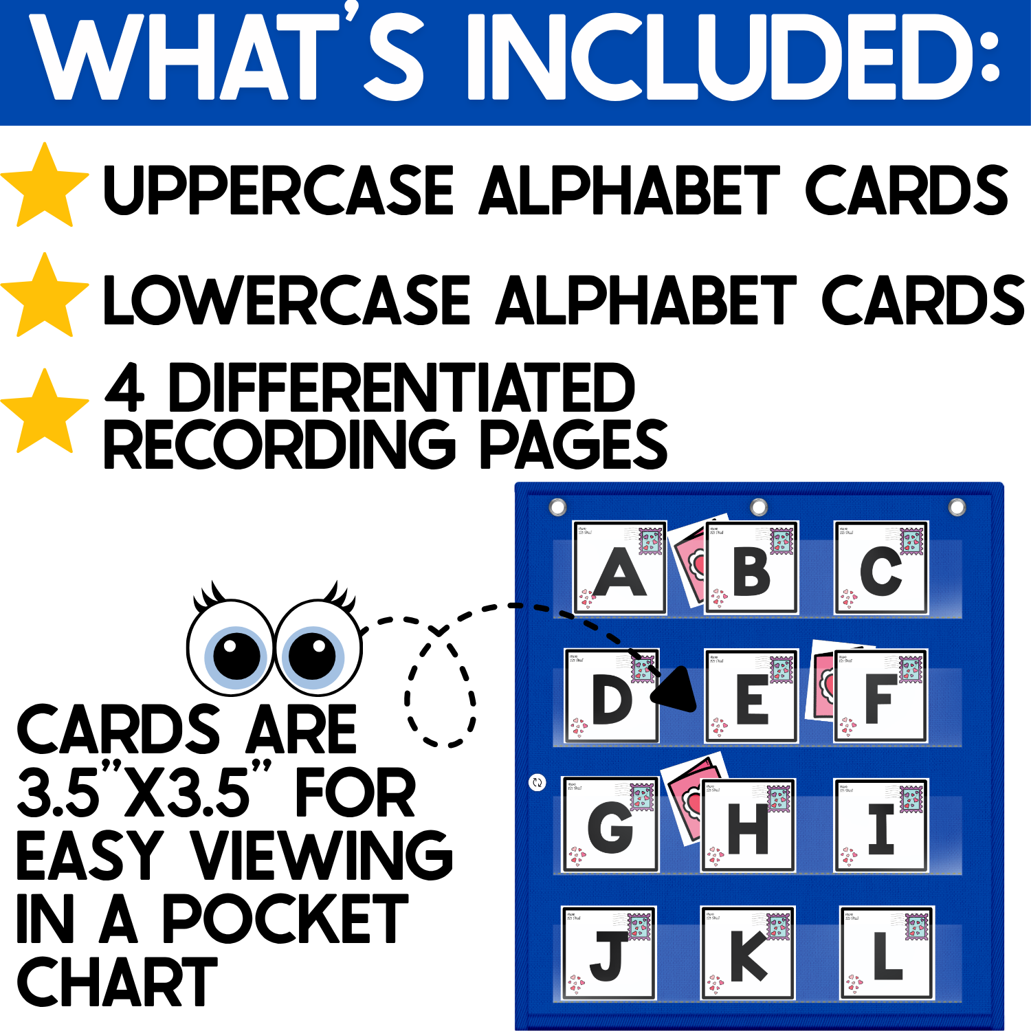 Alphabet Hide & Seek Pocket Chart Game | Valentine's Day | Letter Recognition