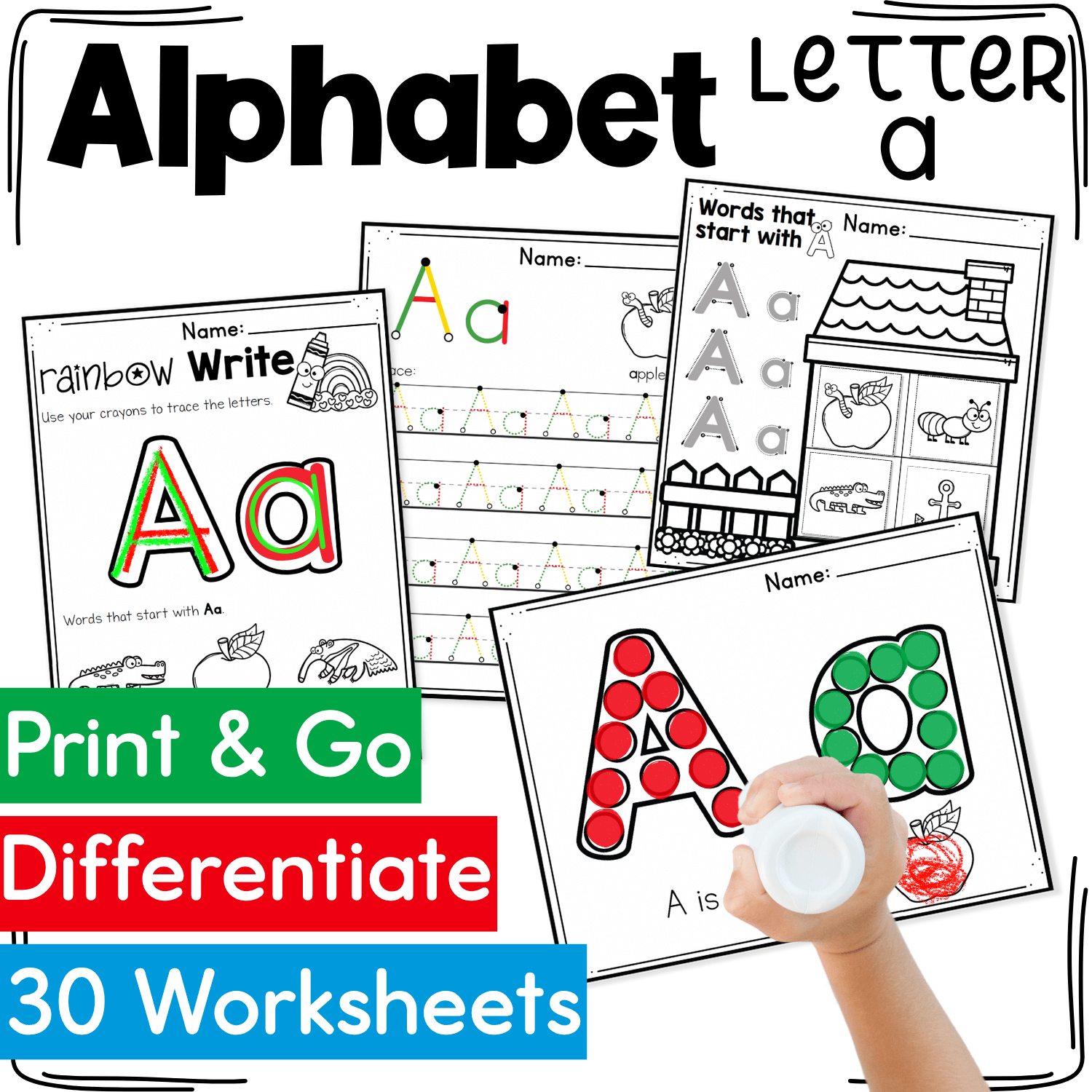 Alphabet Worksheets Convenience Bundle