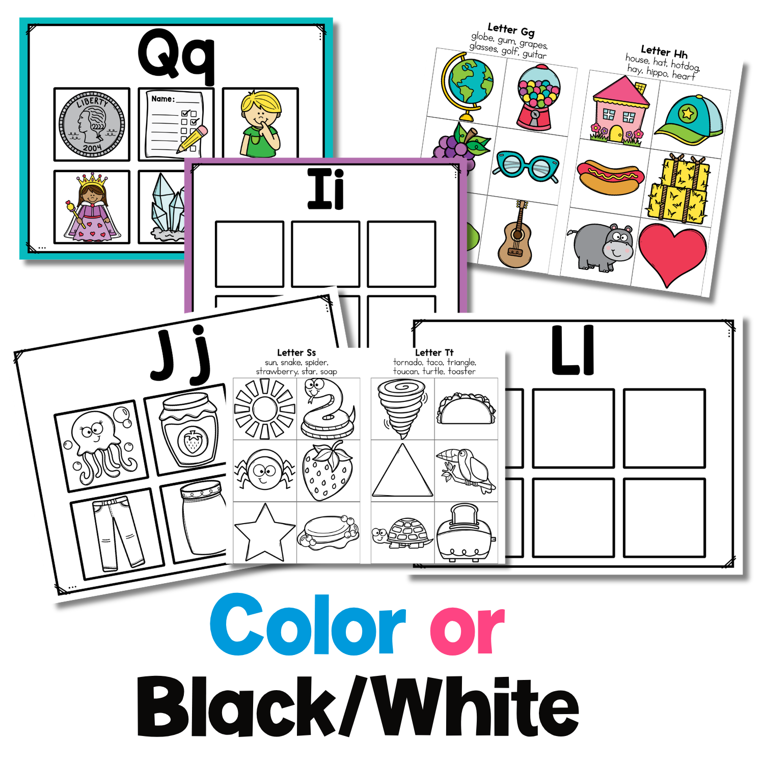 Beginning Sounds Picture Sort | Initial Sound Pictures | Phonemic Awareness Mats