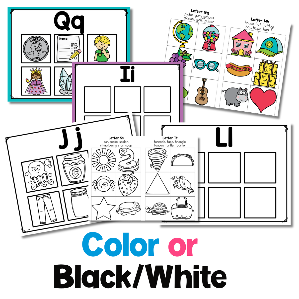 Beginning Sounds Picture Sort | Initial Sound Pictures | Phonemic Awareness Mats