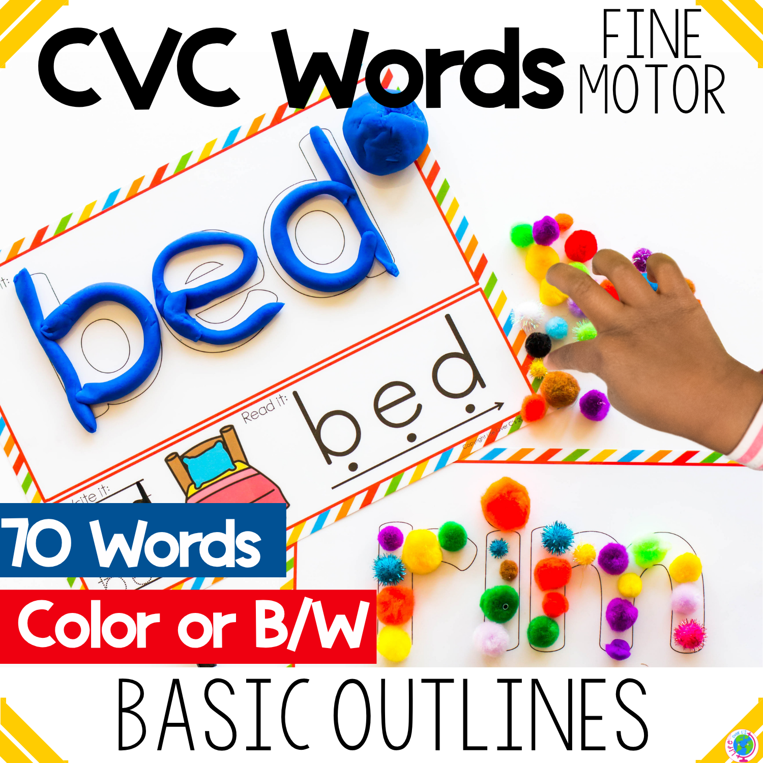 CVC Word Mats for Preschool and Kindergarten | 210 Words