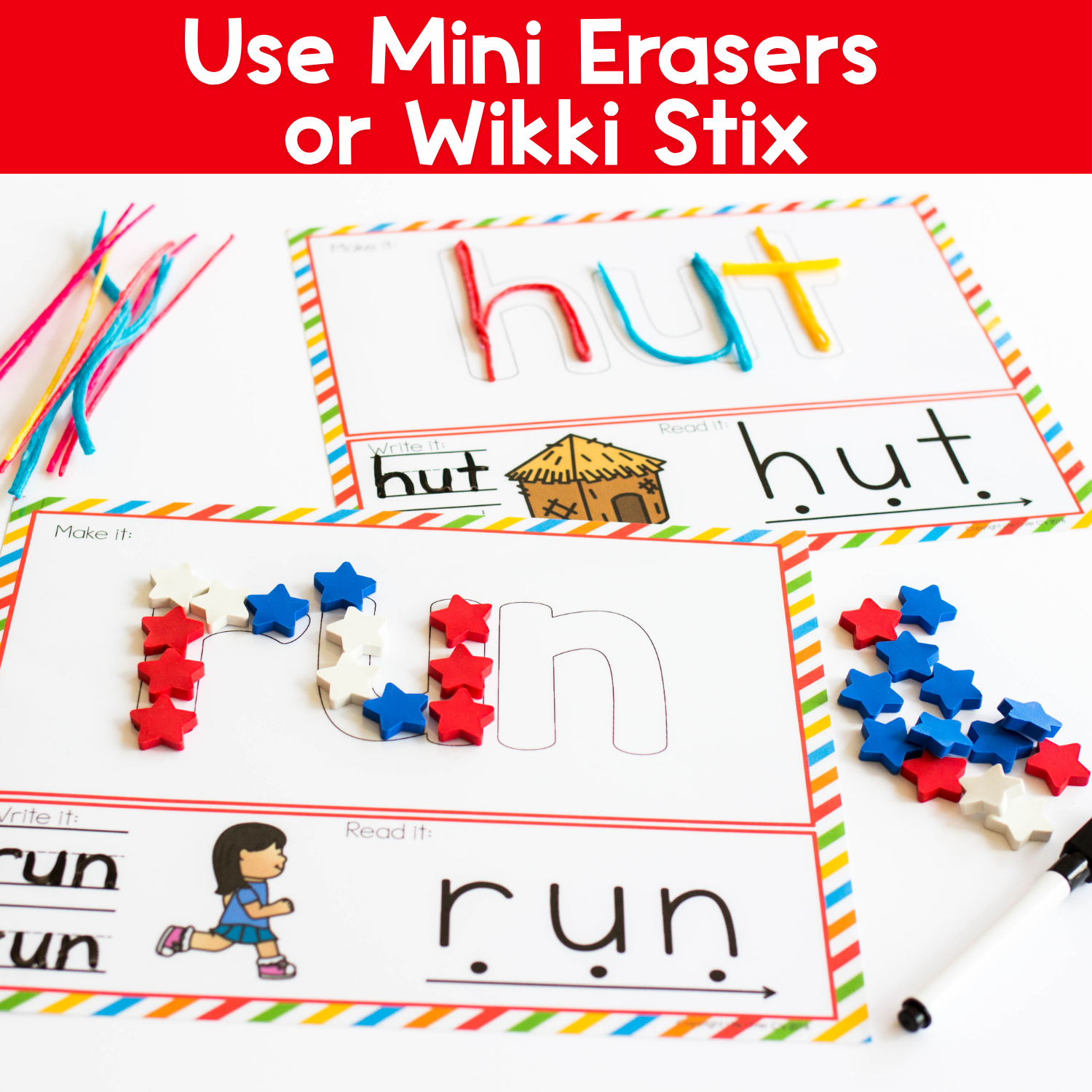 CVC Word Mats: Basic Outlines