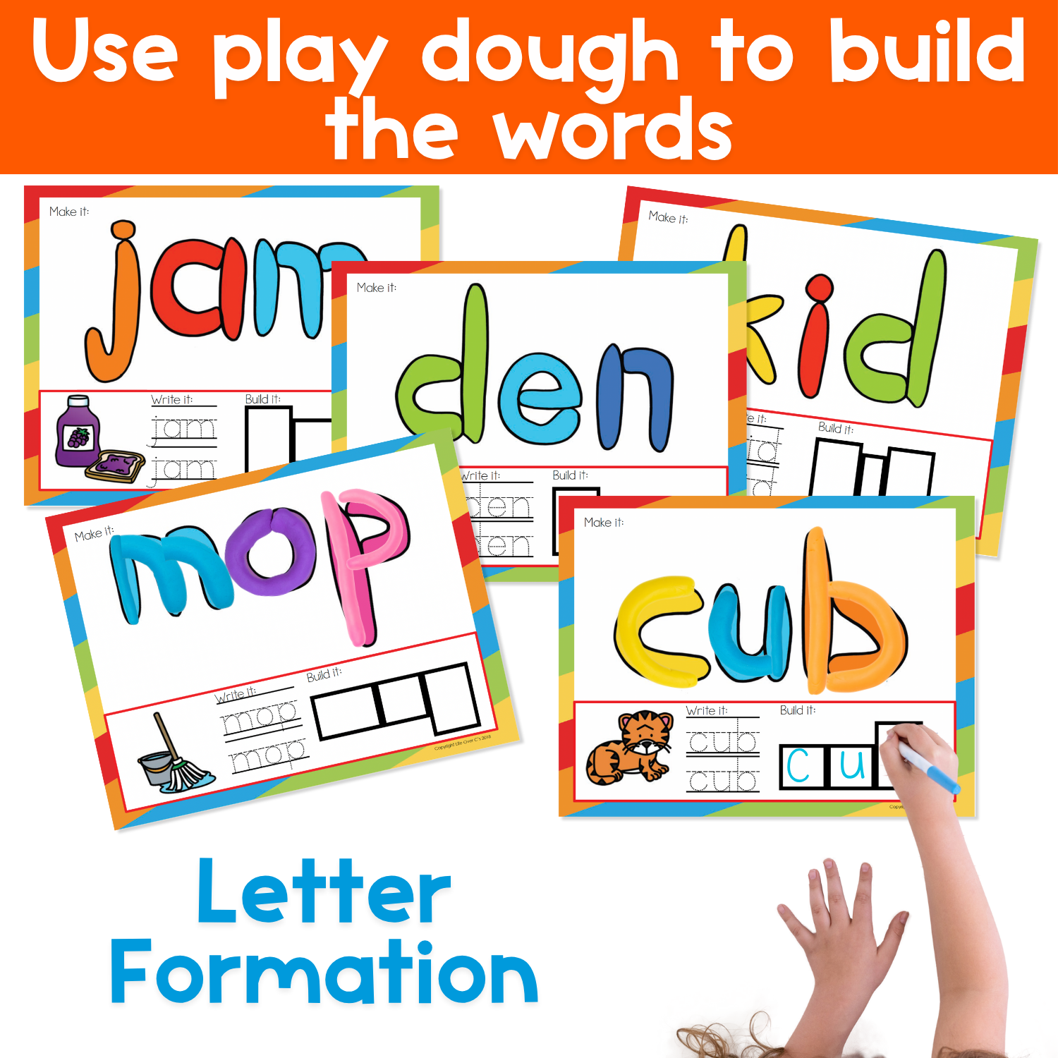 CVC Word Mats: Play Dough