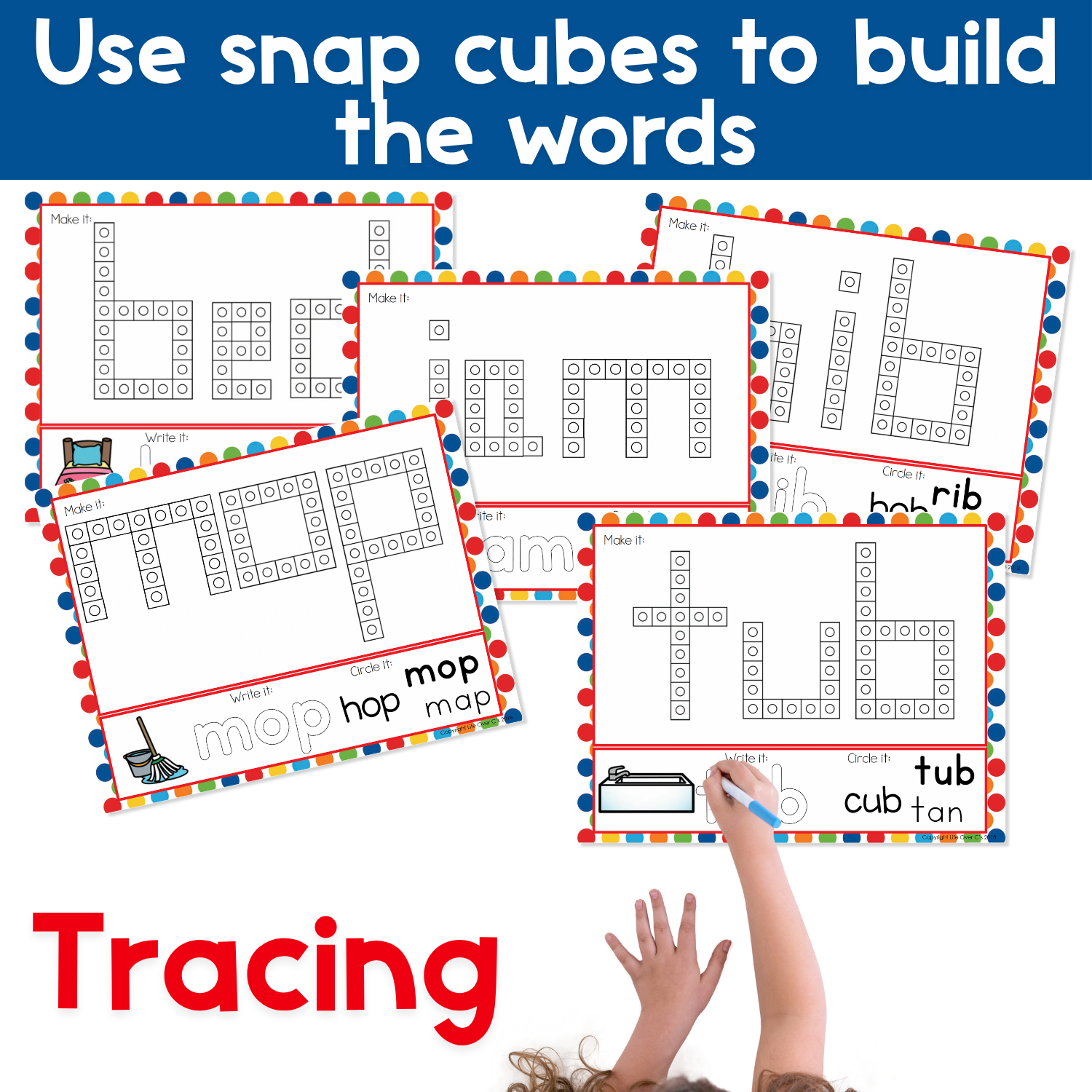 CVC Word Mats: Snap Cubes