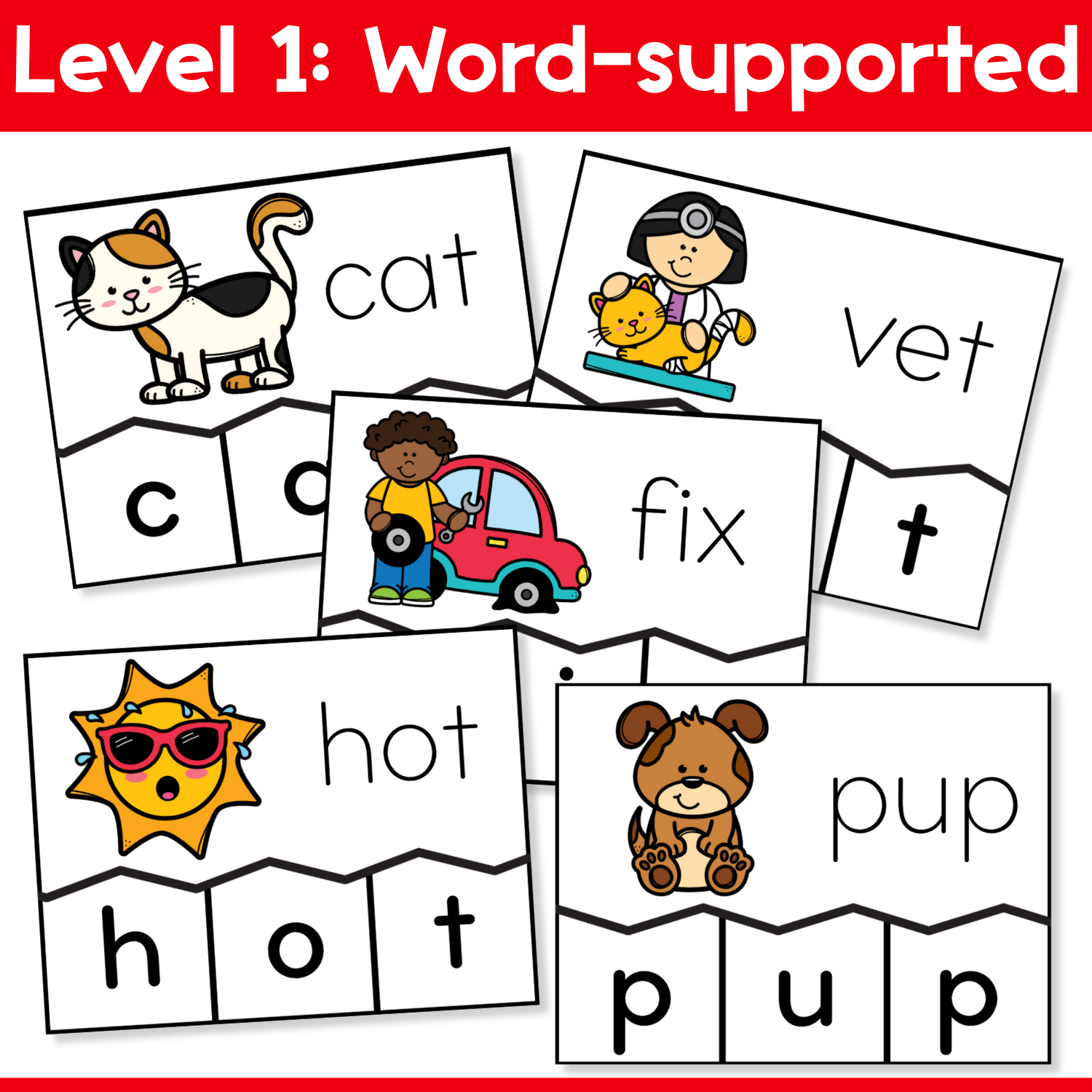CVC Word Family Puzzles