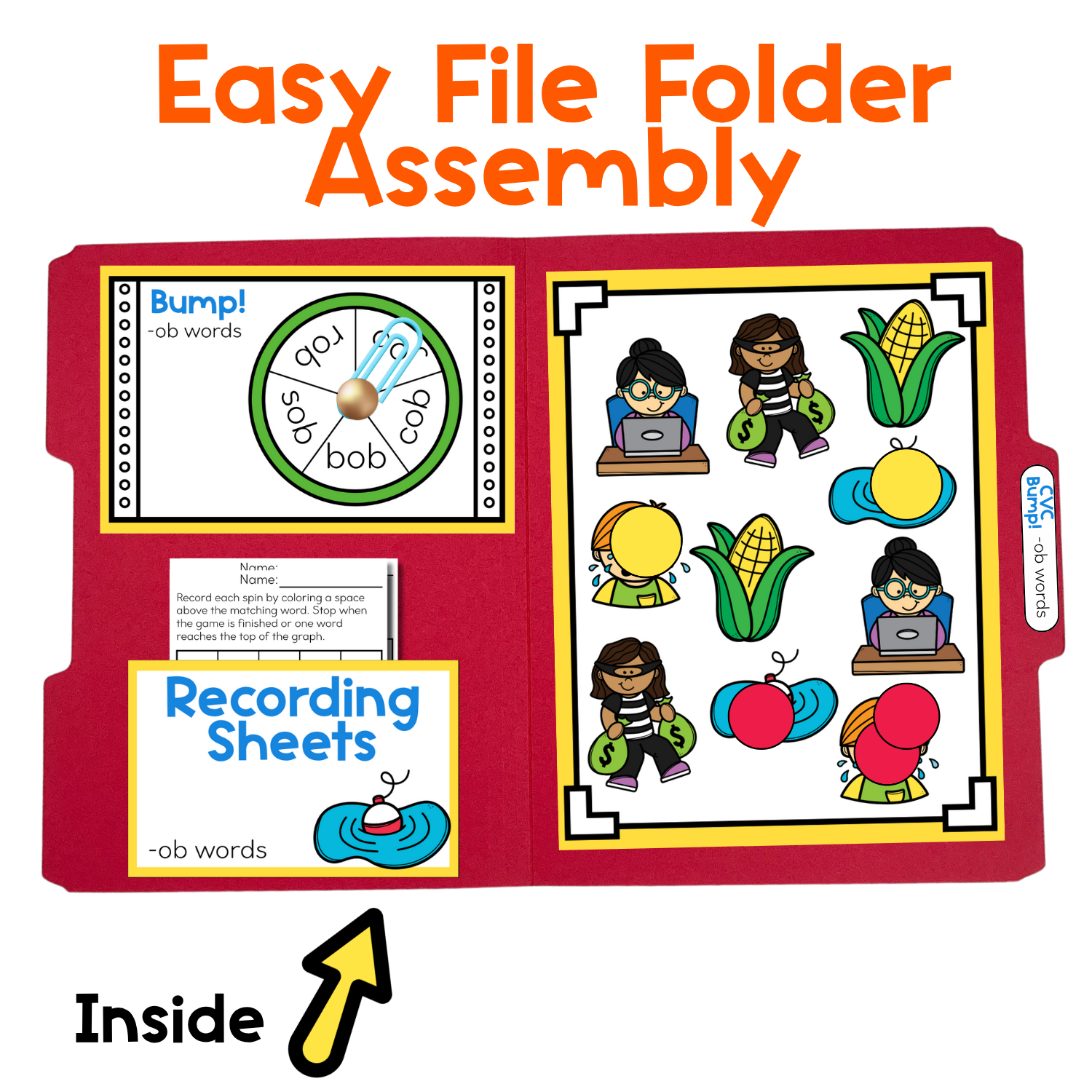 20+ CVC Word Bump! Games | Bump! File Folder Games | CVC Word Families