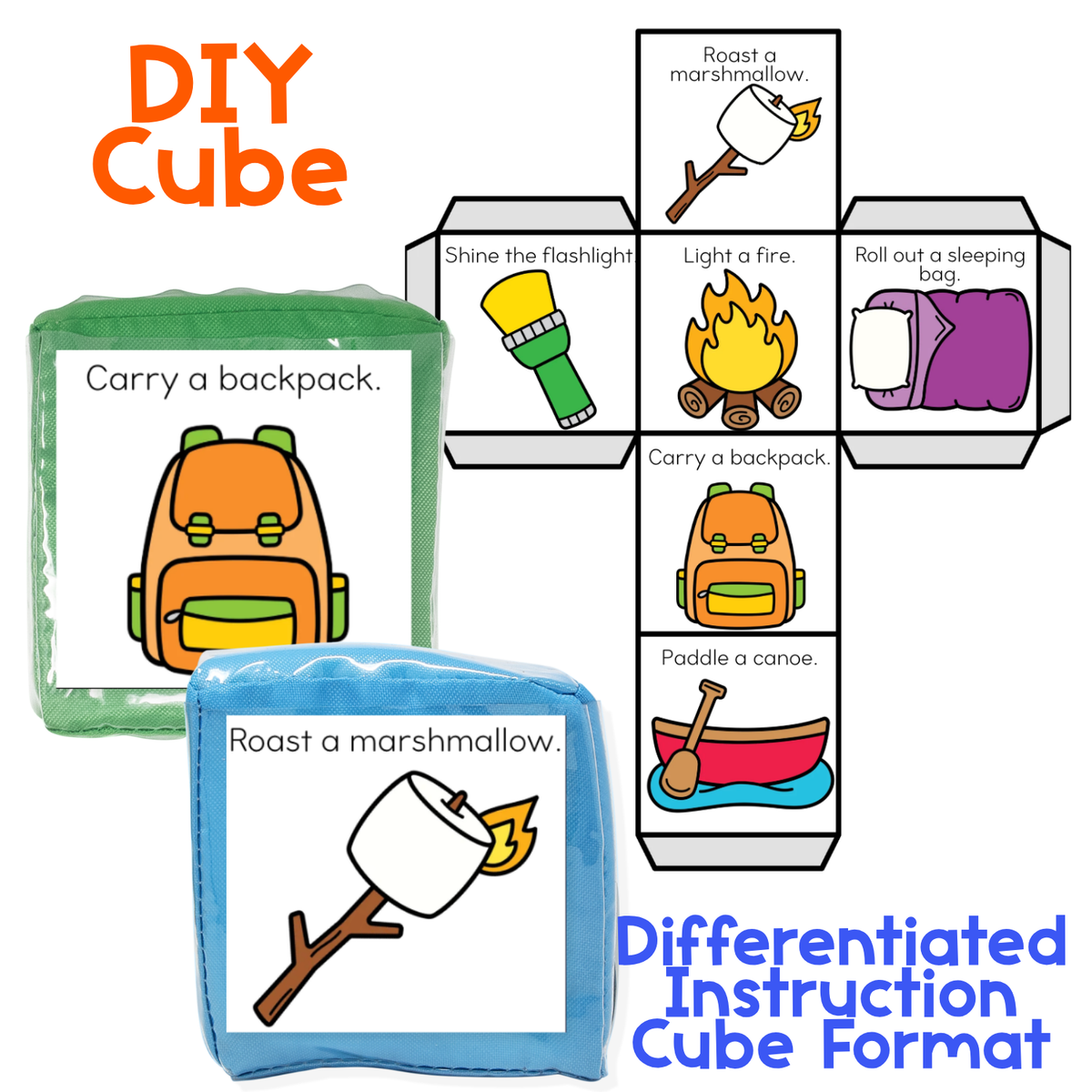 Brain Break Cube | Camping Theme