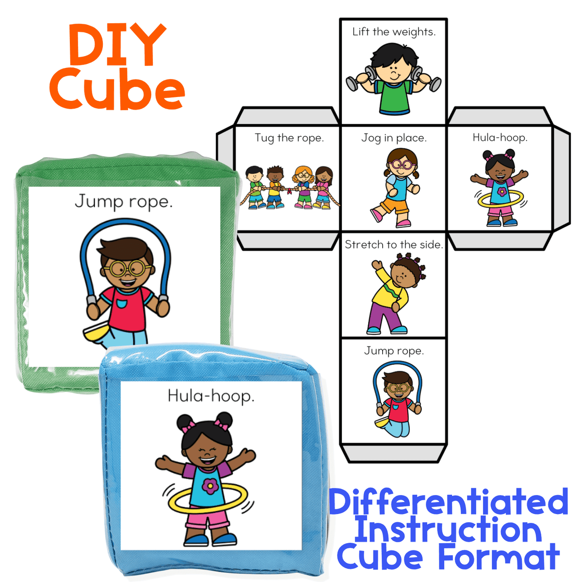 Brain Break Cube | Exercise | Workout Gross Motor Activity Cube | Sensory Play