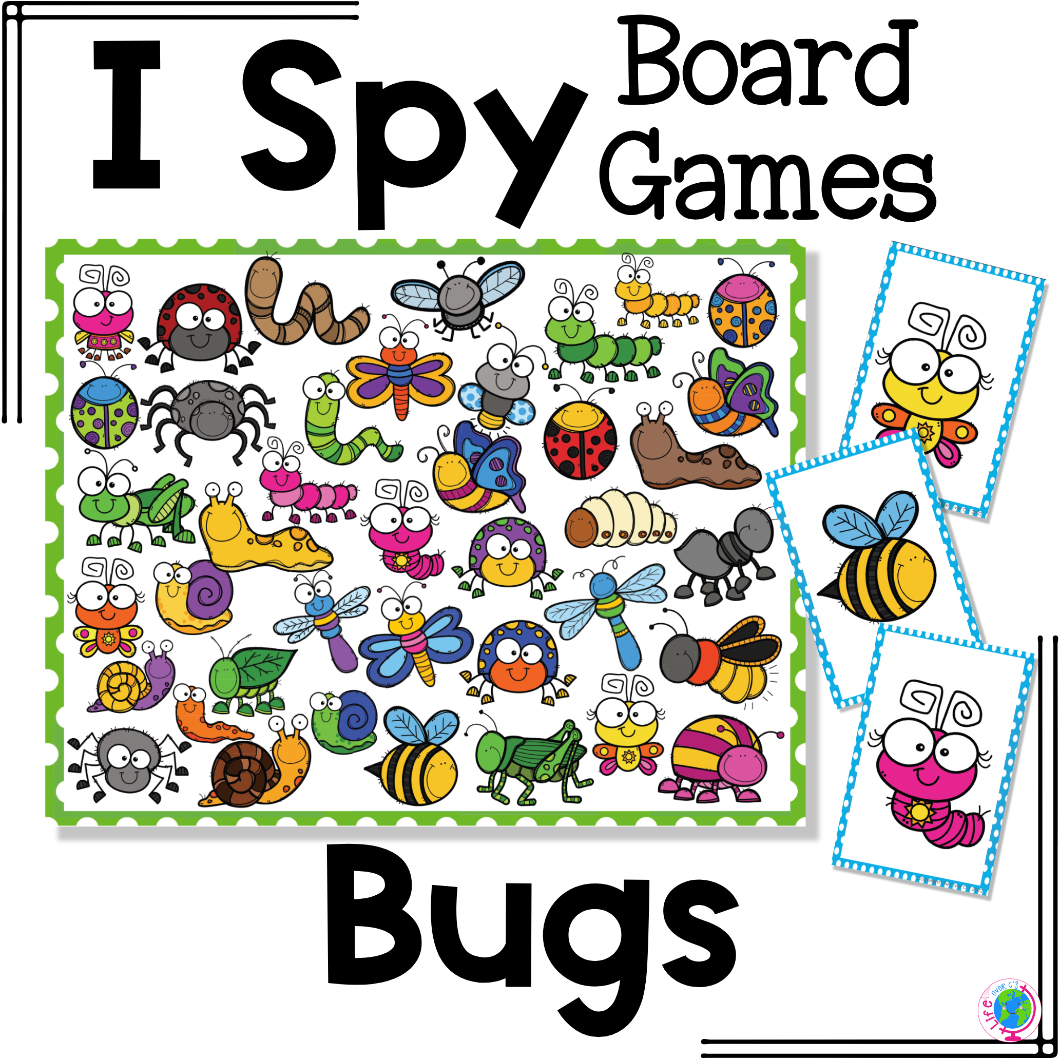 Bug and Insect Theme I Spy 'Flip' Board Game – lifeovercs