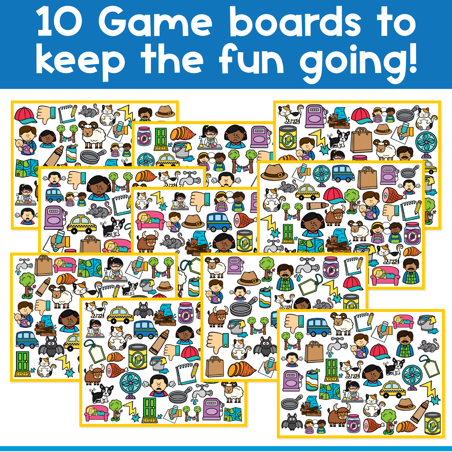 CVC Words I Spy 'Flip' Board Game | Medial Vowel /a/