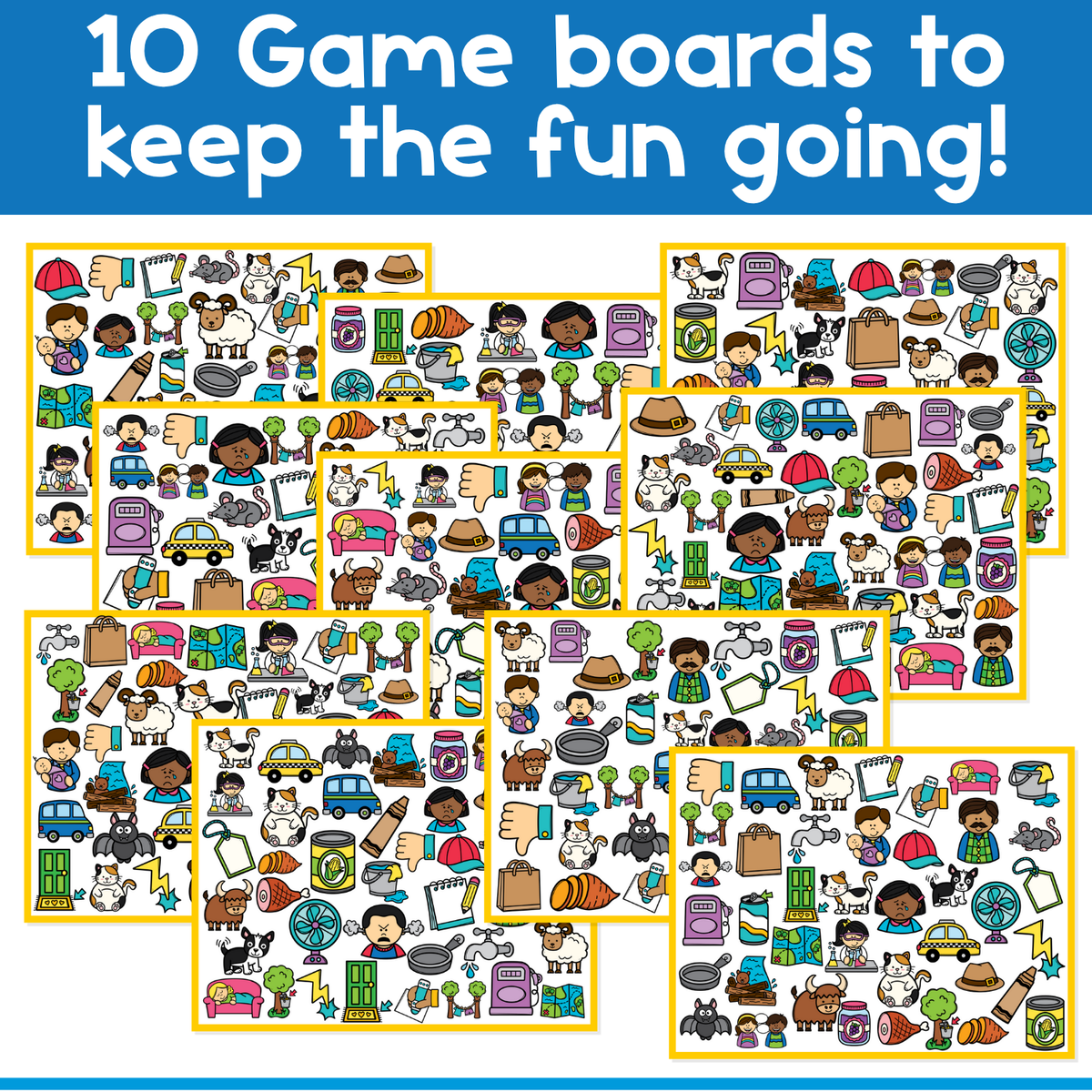 CVC Words I Spy 'Flip' Board Game | Medial Vowel /a/