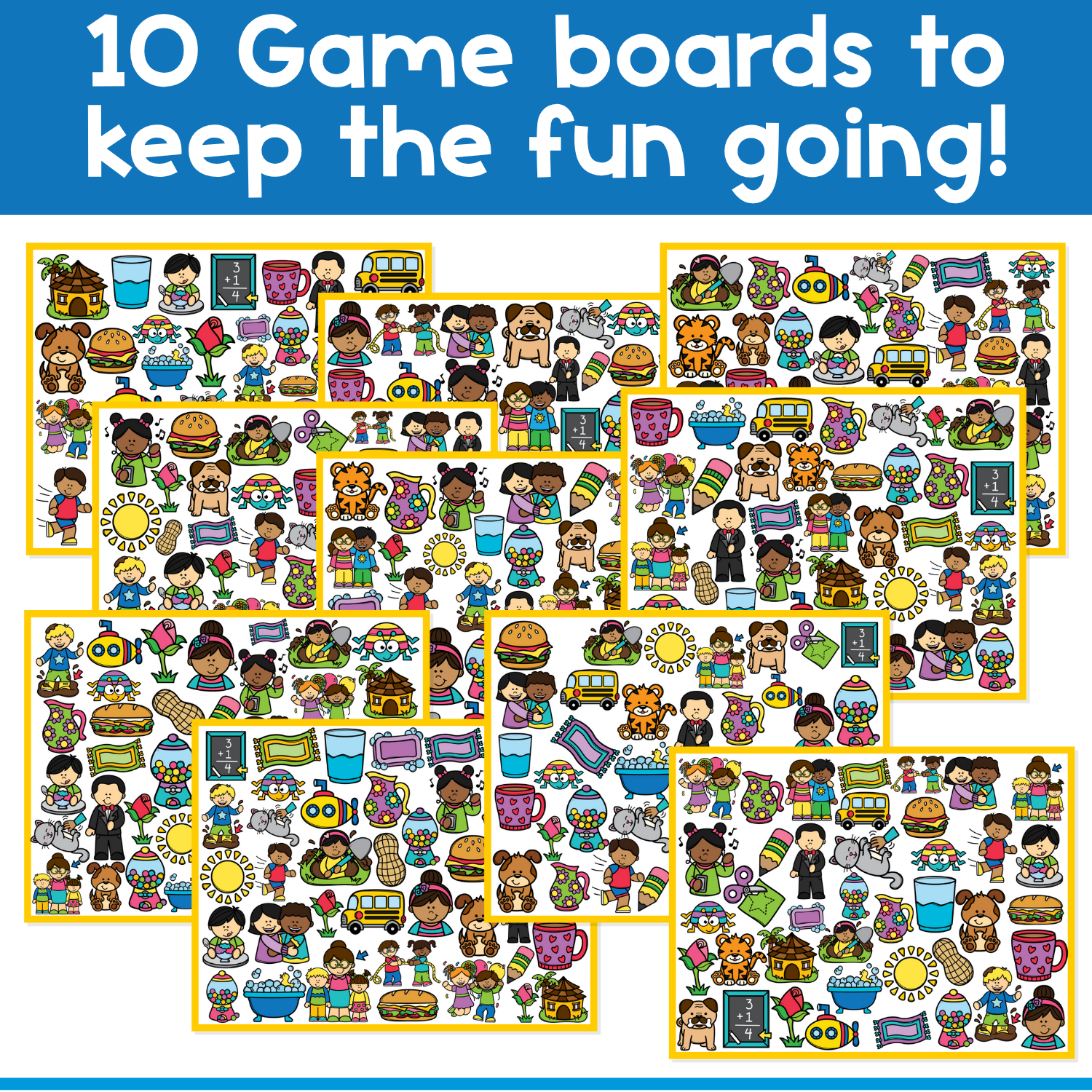 CVC Words I Spy 'Flip' Board Game | Medial Vowel /u/