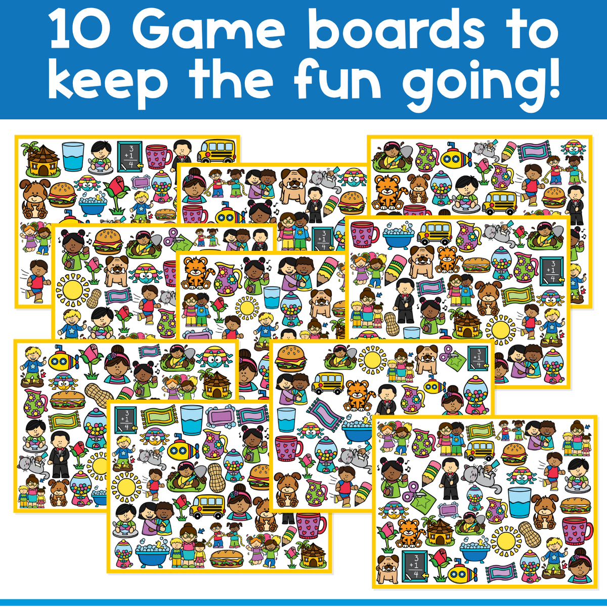 CVC Words I Spy 'Flip' Board Game | Medial Vowel /u/