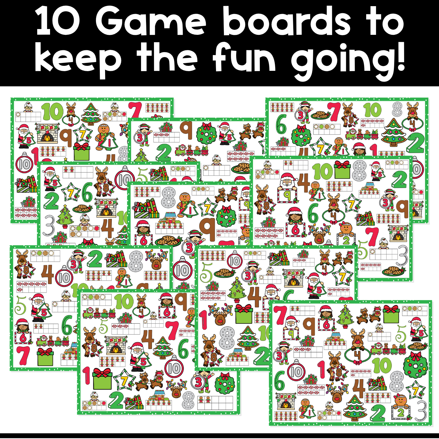 I Spy Board Game Christmas Counting | Numbers 1–10 | Number Recognition | I Spy