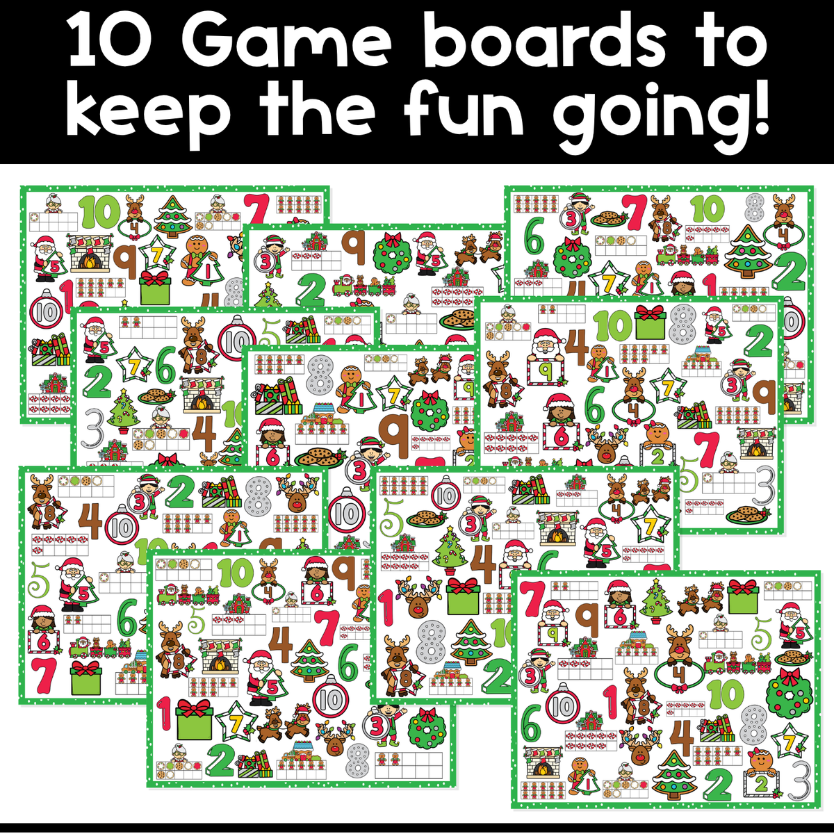 I Spy Board Game Christmas Counting | Numbers 1–10 | Number Recognition | I Spy