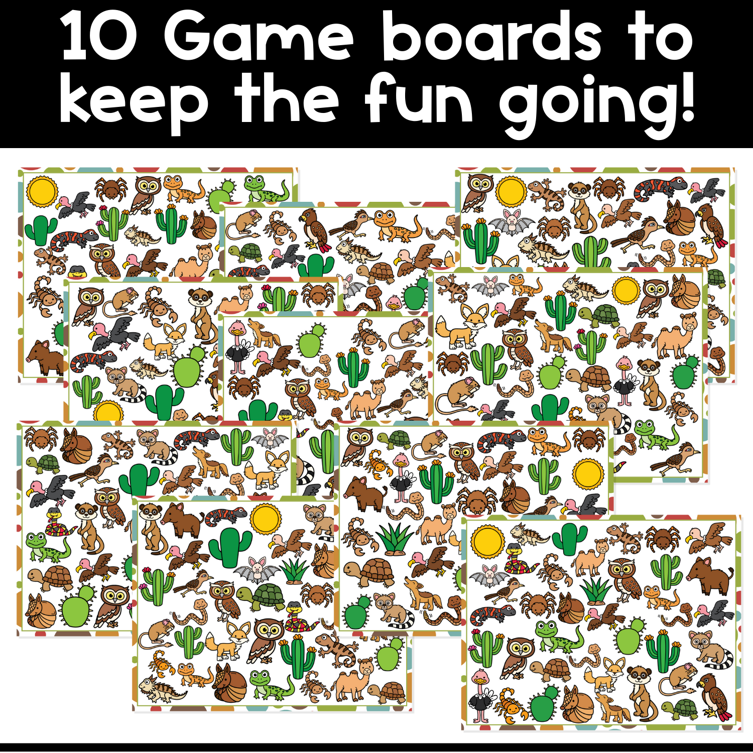 I Spy Board Game Desert Animals | Desert Habitat | Science Game | Vocabulary
