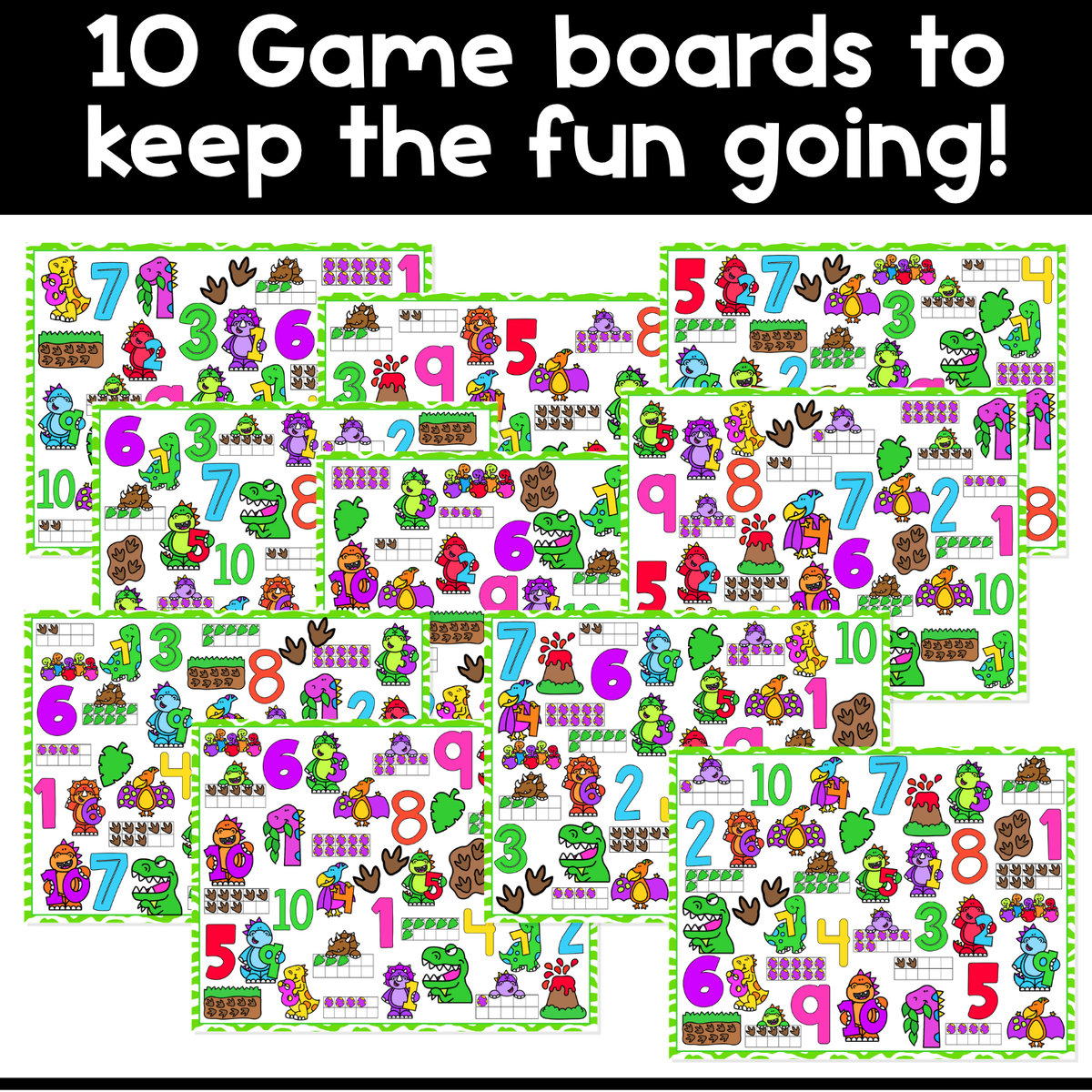 I Spy Board Game Dinosaur Counting | Numbers 1–10 | Number Recognition | I Spy