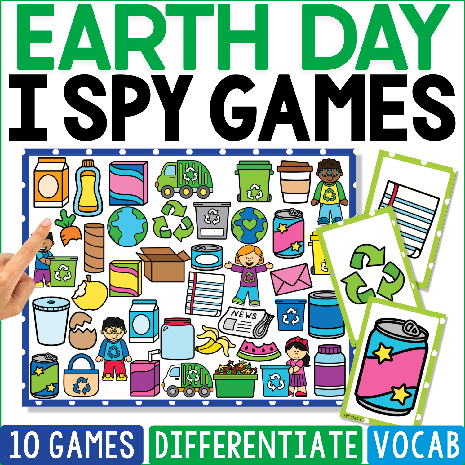 I Spy Board Game Earth Day | Recycling & Compost | Sensory – Life Over C's