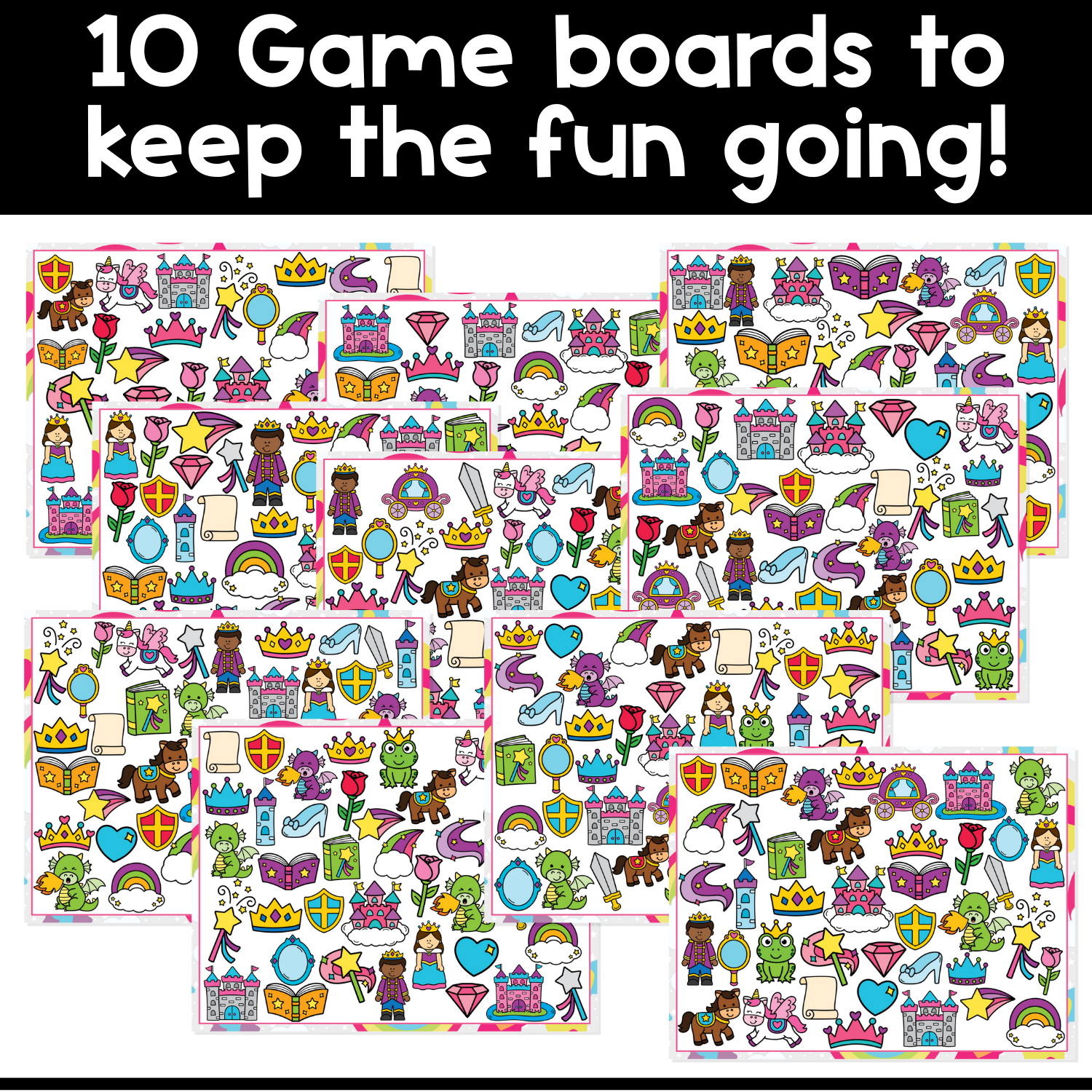 I Spy Board Game Fairy Tales | Castles, Princess and Prince | Magic | Vocabulary