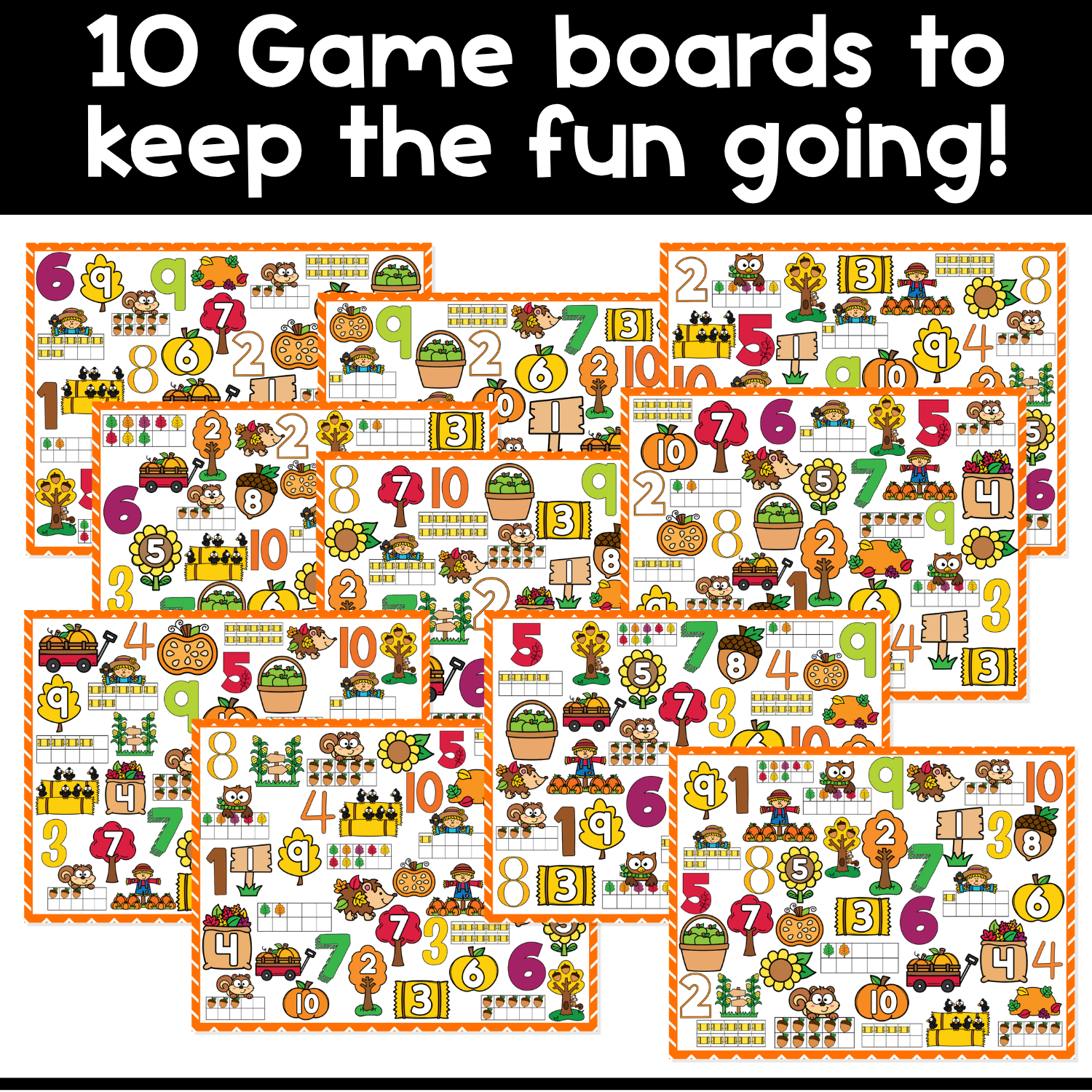 I Spy Board Game Fall Counting | Numbers 1–10 | Number Recognition | I Spy