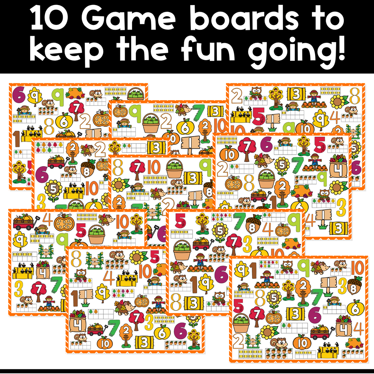 I Spy Board Game Fall Counting | Numbers 1–10 | Number Recognition | I Spy