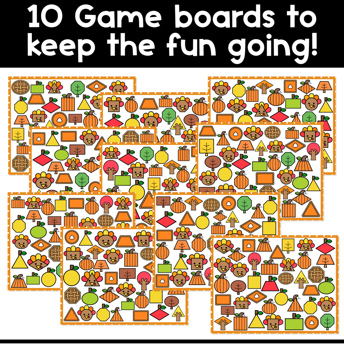I Spy Board Game Fall Shapes | 2D Shapes | Shape Recognition | I Spy