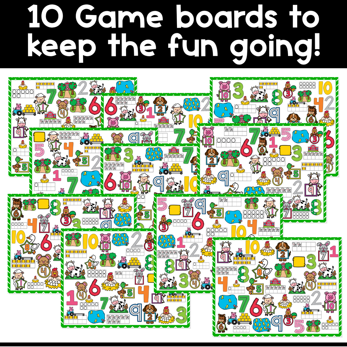 I Spy Board Game Farm Counting | Numbers 1–10 | Number Recognition | I Spy