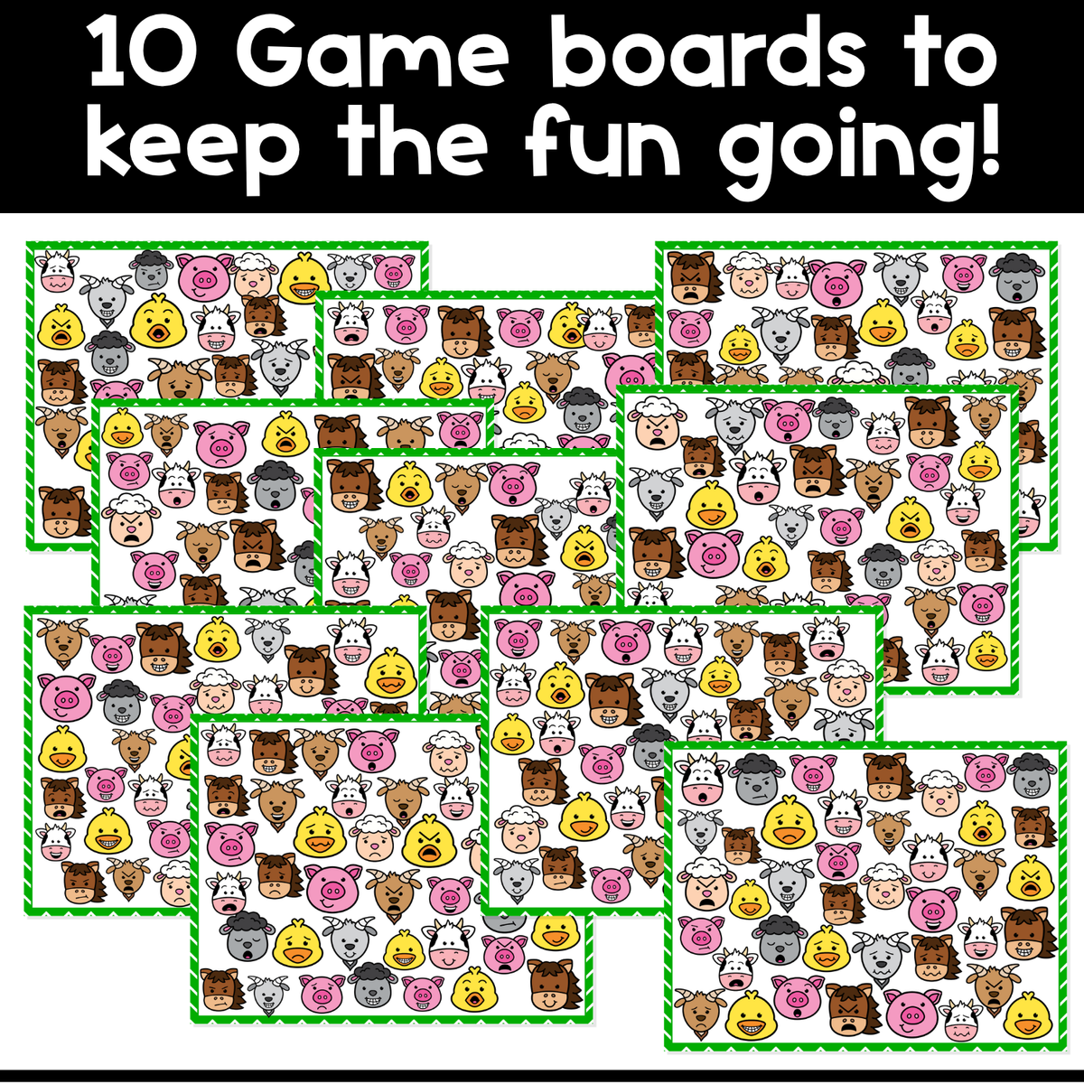 I Spy Board Game Farm Emotion Identification | Social Emotional | I Spy