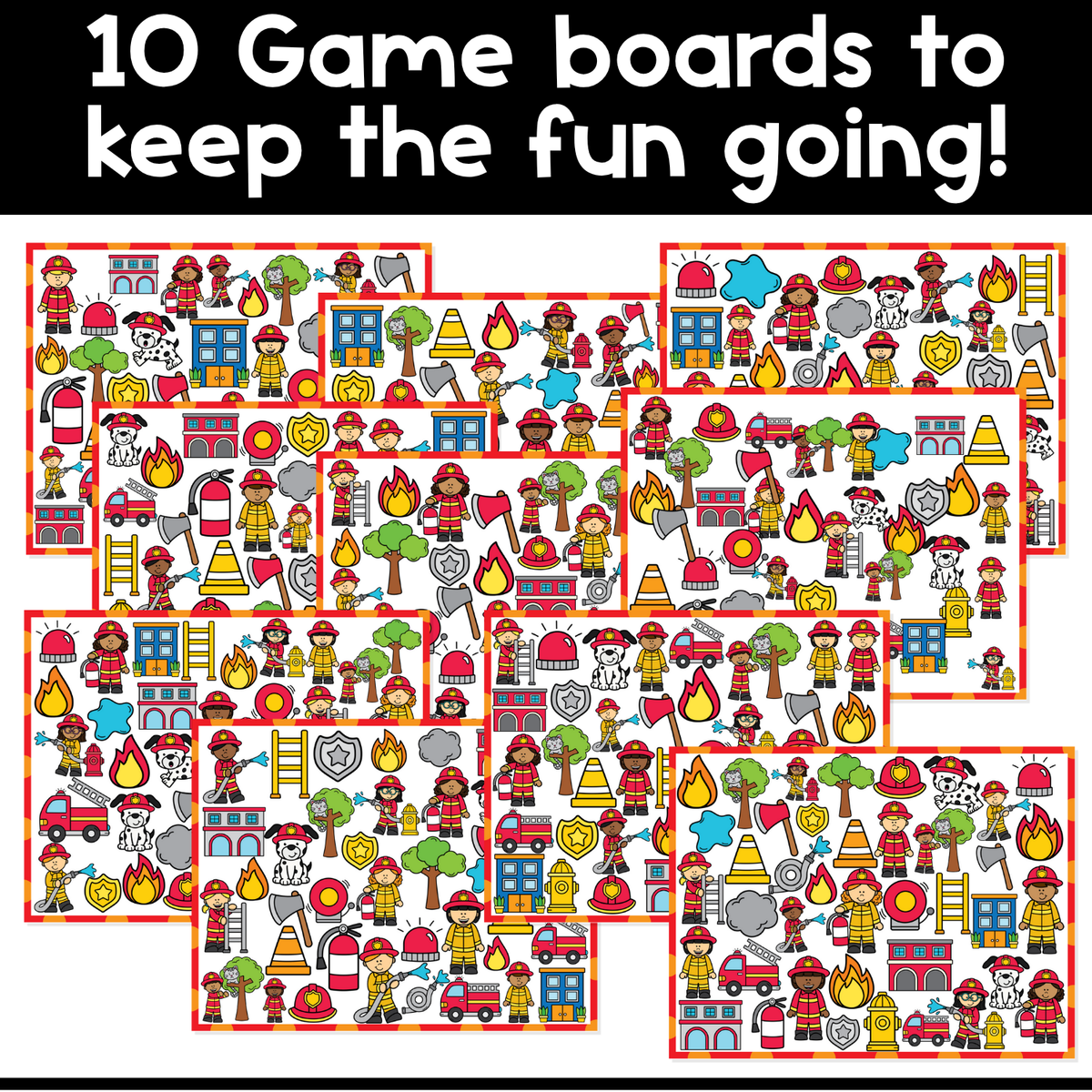 I Spy Board Game Firefighter | Community Helpers Game | Fire Safety | Sensory