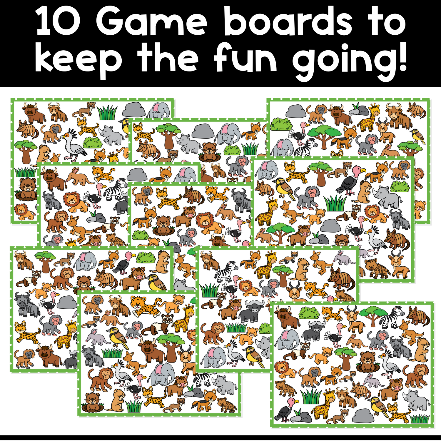 I Spy Board Game Grassland Animals | Grassland Habitat | Science Game | Vocabulary