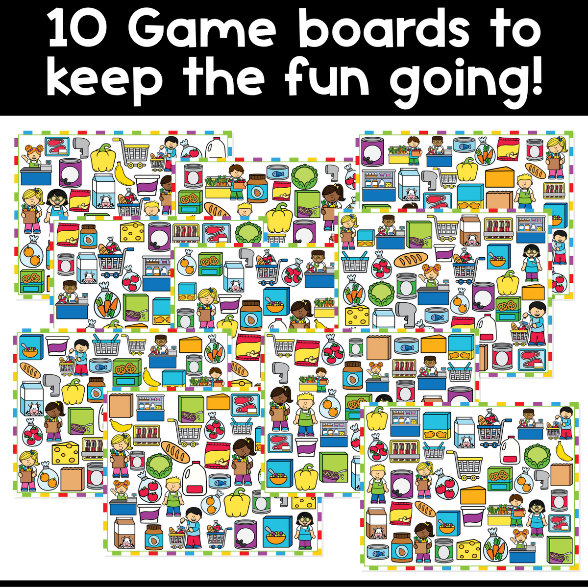 I Spy Board Game Grocer | Community Helpers Game | Sensory | Our Community