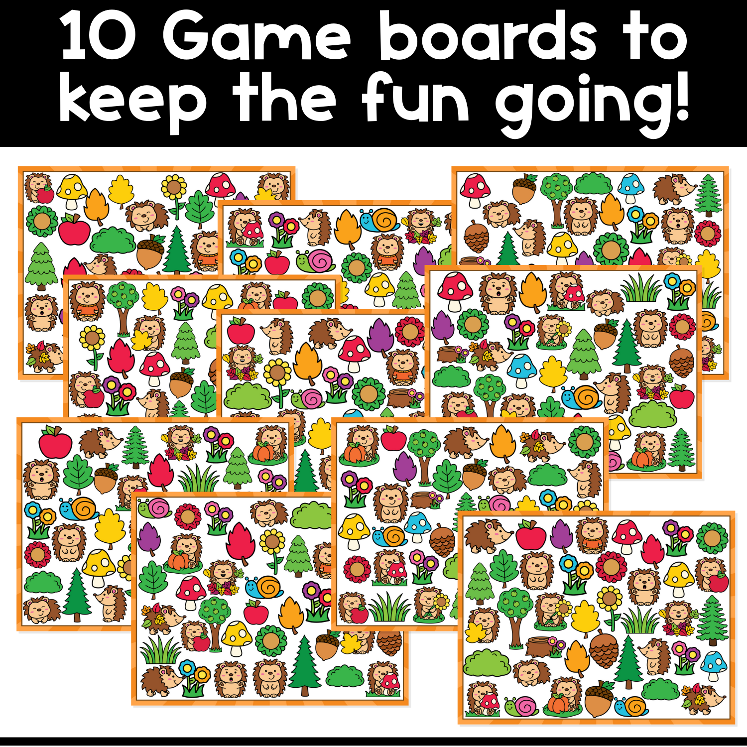 I Spy Board Game Hedgehog | Forest Theme | Animals | Vocabulary | Sensory