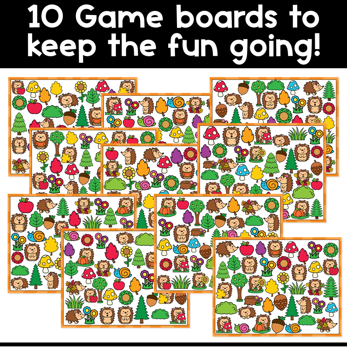 I Spy Board Game Hedgehog | Forest Theme | Animals | Vocabulary | Sensory