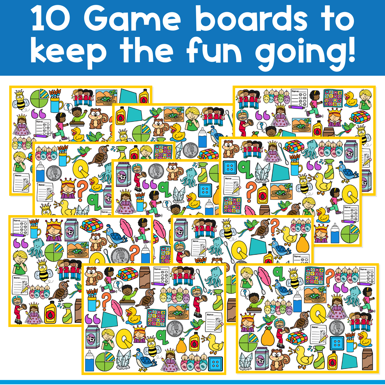 I Spy Board Game Letter Sound Q | Phonics | Articulation | Phonemes | Sensory